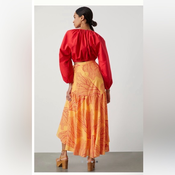 HUTCH PRINTED WRAP MAXI SKIRT - Picture 4 of 8